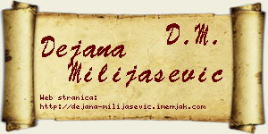 Dejana Milijašević vizit kartica